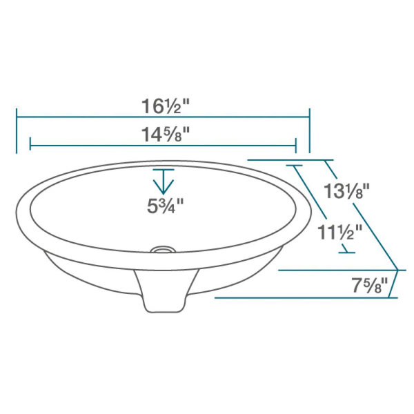 MRDirect Vitreous China Oval Undermount Bathroom Sink with Overflow
